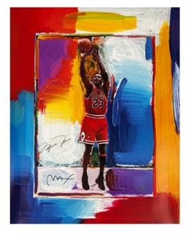 Michael Jordan Signed Peter Max Limited Edition Lithograph (Upper Deck Authenticated)